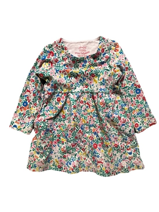 Joules Other - Baby Girl Joules Animal Floral Long Sleeve Dress Size 9-12 Months